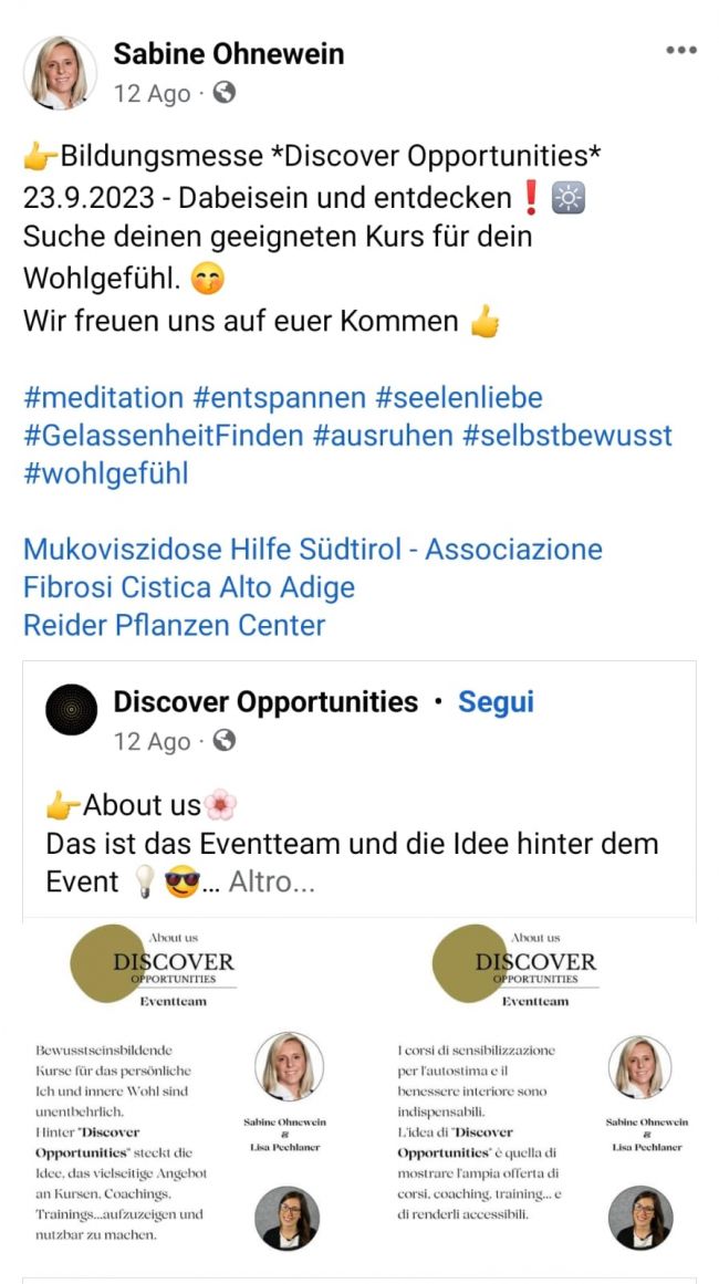 Fiera Bildungsmesse al Garden Center Reider Bolzano
