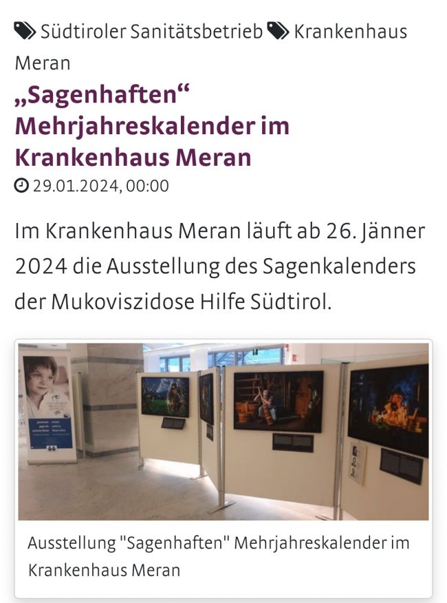 Ausstellung im Krankenhaus Meran
