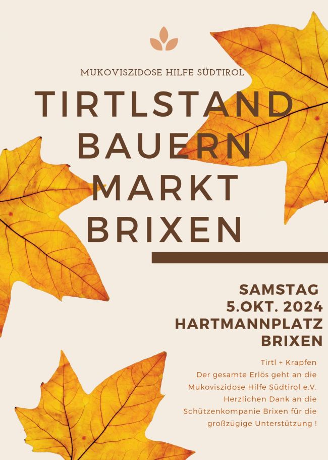 Tirtlstand Bauernmarkt Brixen 5.Okt. 2024