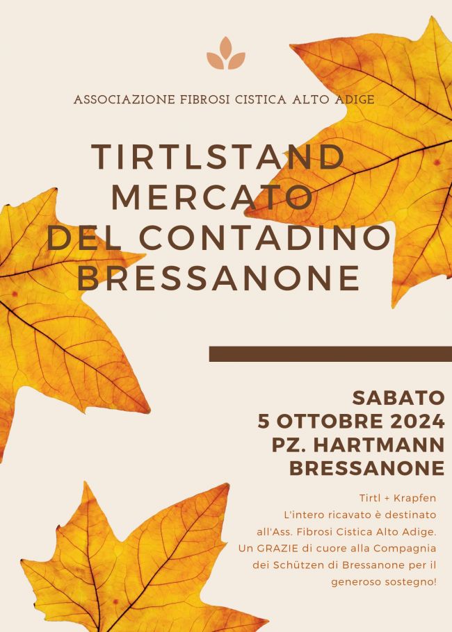 Tirtlstand Mercato del Contadino Bressanone 5 ottobre 2024